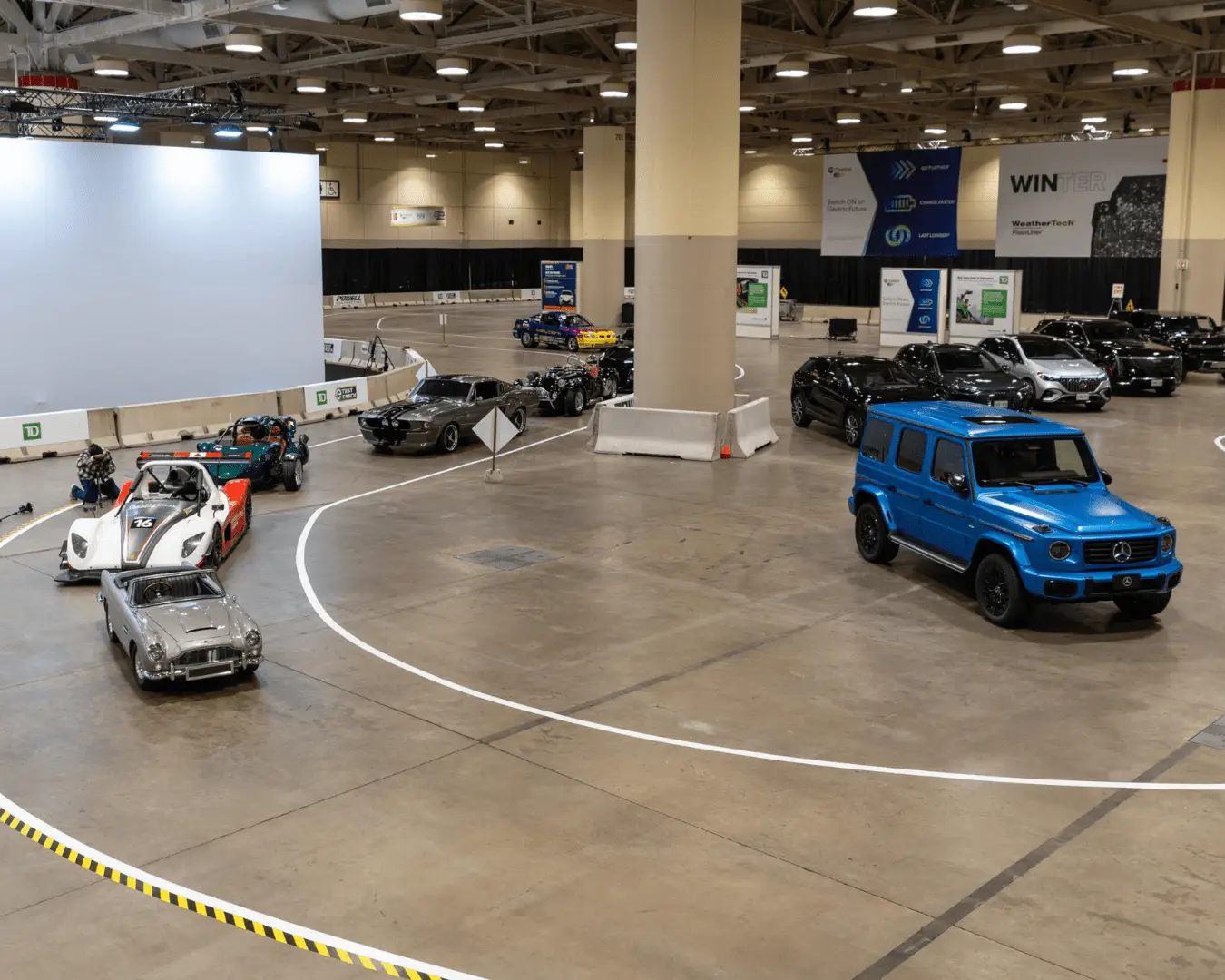 Image of the Canadian International AutoShow's Indoor EV Test Track